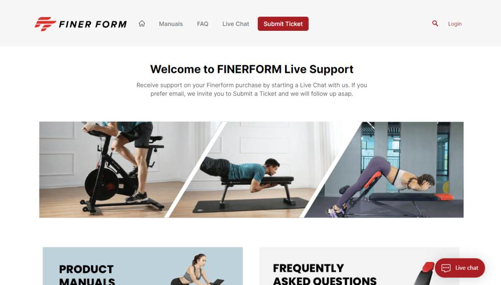 Finerform custom branded portal built with Onsite Support