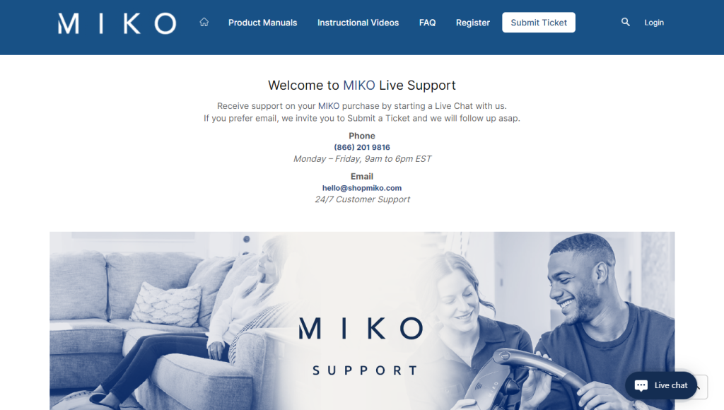 Miko’s Onsite Support help center