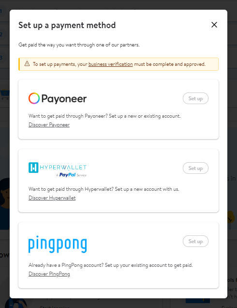 Choosing between Payoneer, Hyperwallet, and PingPong for receiving payment on Walmart